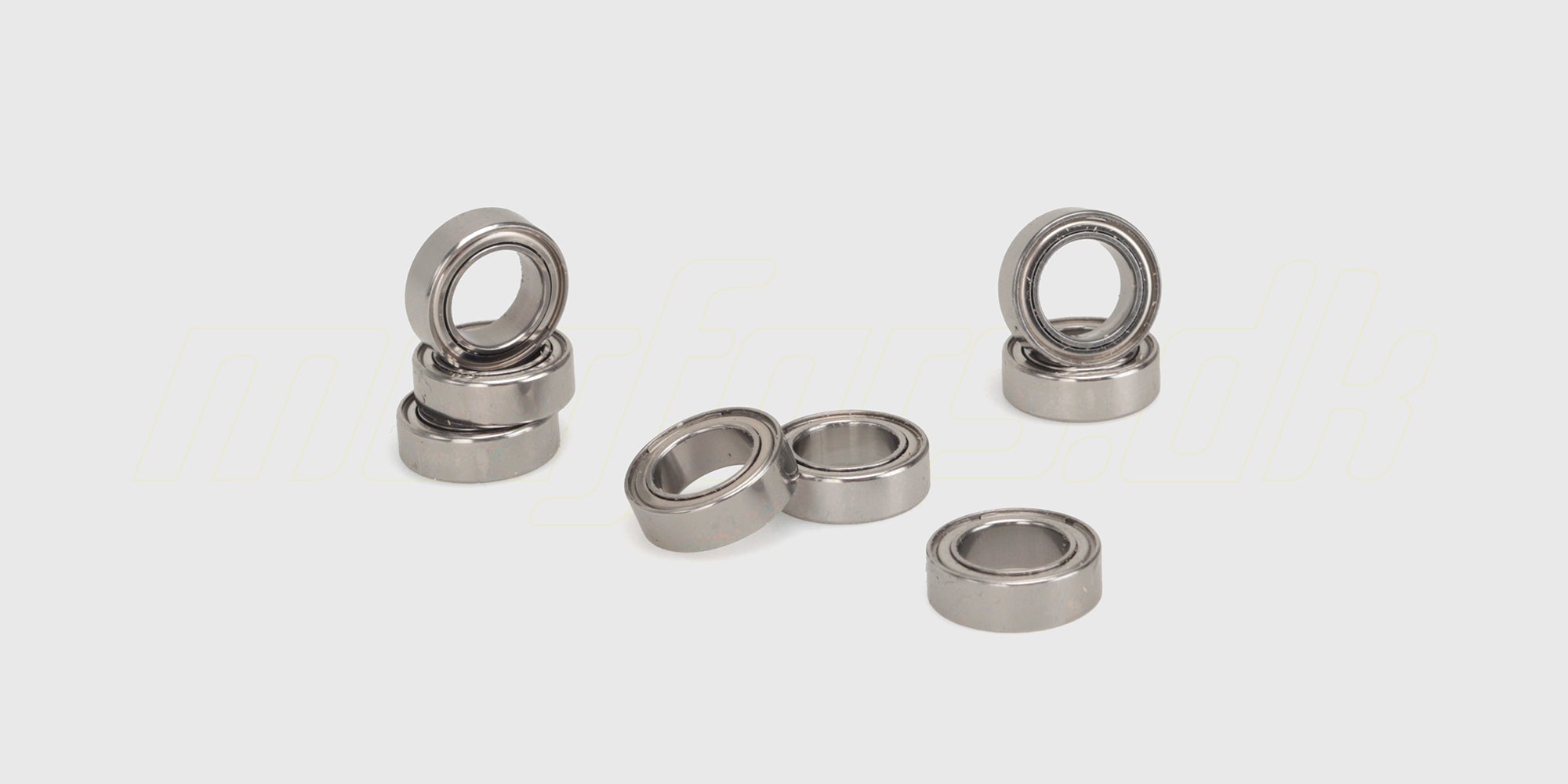 To sæt sølvfarvede kuglelejer i størrelsen 7,93x12,7x3,95 mm til reparation af fjernstyrede biler.