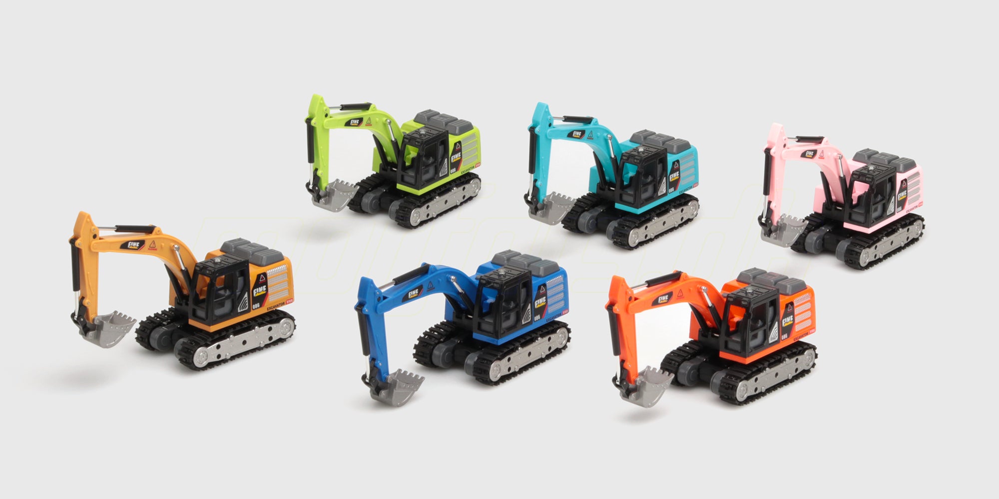 Mini Engineering Car gravemaskine i seks farver