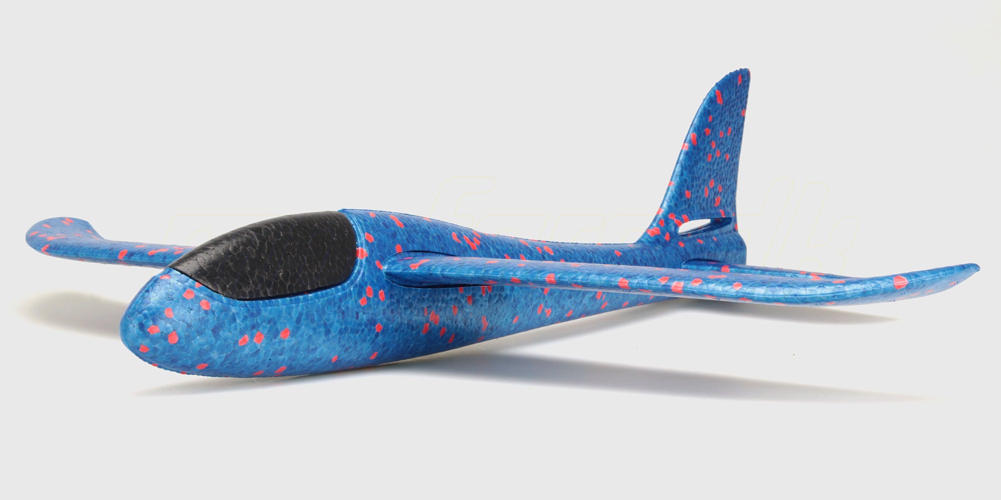 Blå Super Glider svævefly i robust skum klar til affyring og sjov udendørs leg.