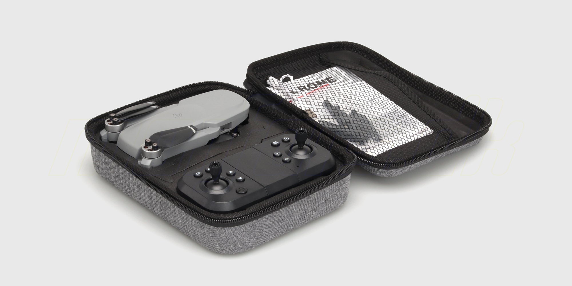 Sort polstret transporttaske til Drone Recon XV1 til sikker opbevaring og beskyttelse.