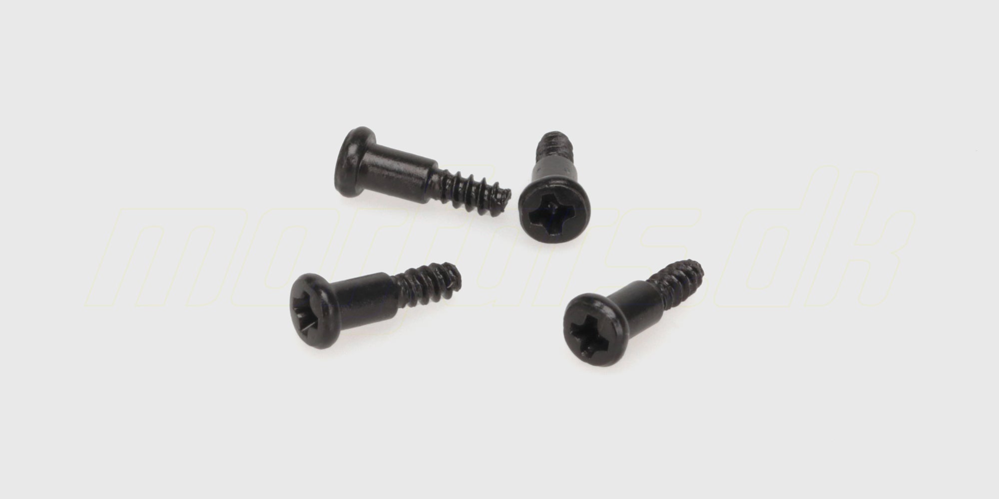 To sorte steering hub screws i metal til montering af styretøj på en fjernstyret bil.