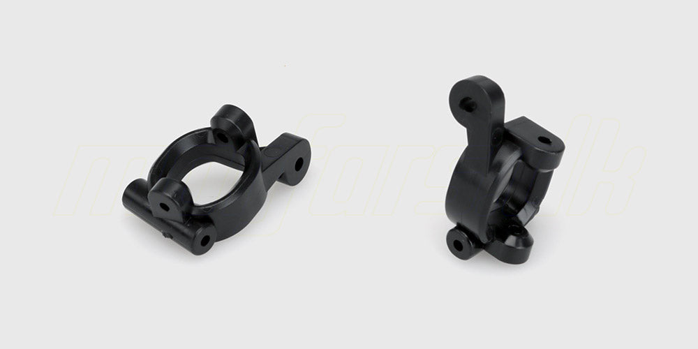 To sorte Z06 C-seat plastikdele til ophæng på en fjernstyret bil vist på en hvid baggrund.