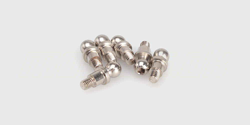 Rund kuglestift i metal til styretøj og ophæng på fjernstyrede biler.