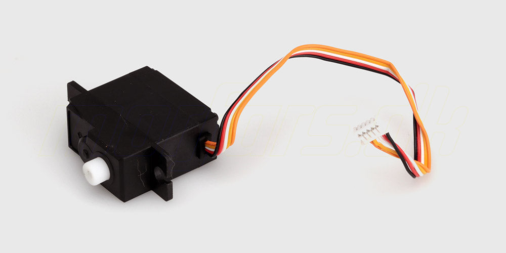 Sort Hurricane servomotor til præcis styring af fjernstyrede biler.