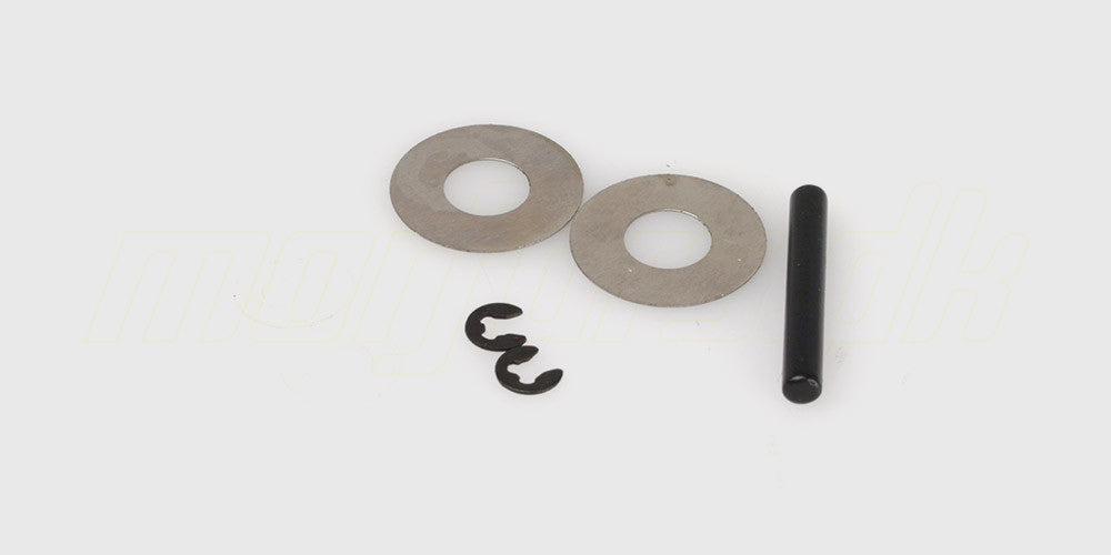 E-clips og ringe til differentialestolpen på en Volcano XP4 fjernstyret bil.