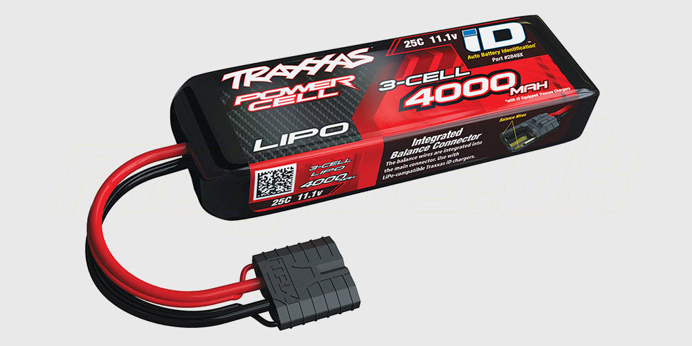 Traxxas Power Cell 11.1V 4000mAh LiPo-batteri med integreret iD-stik.