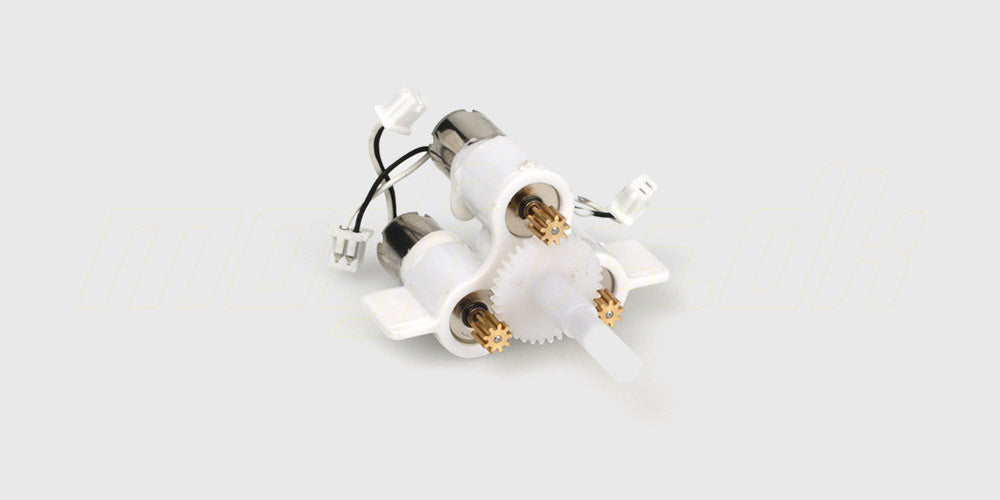 Komplet F949 motorsystem til fjernstyret fly med monteret propel, motor og gearkasse.