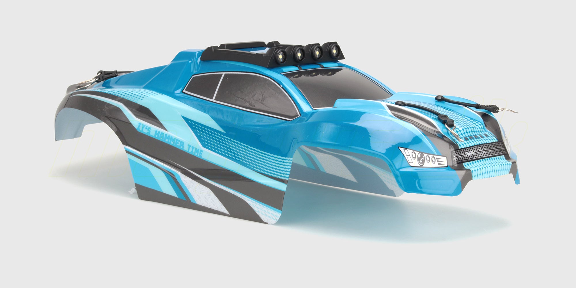 Klart Hammer karrosseri i Lexan til fjernstyret monster truck.