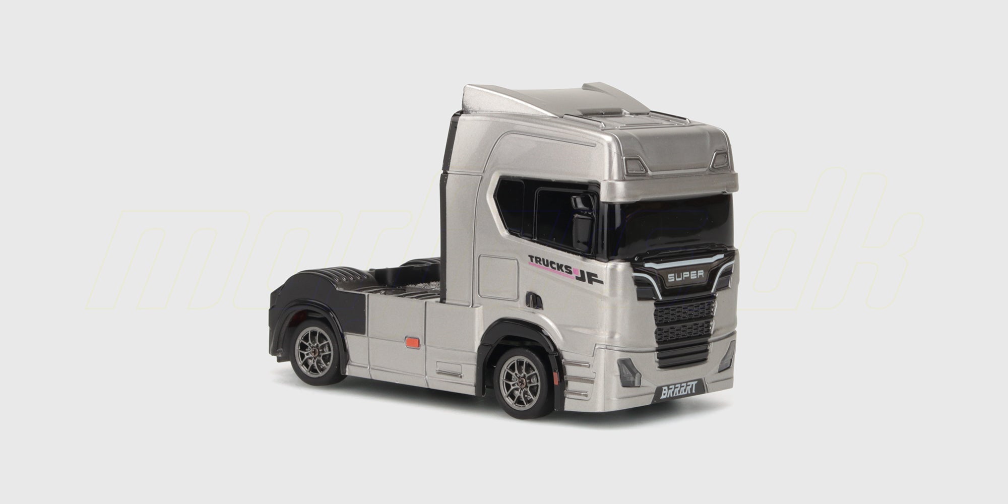 Detaljeret fjernstyret Drift Truck med brede dæk og aerodynamisk karosseri til præcisionsdrifting.