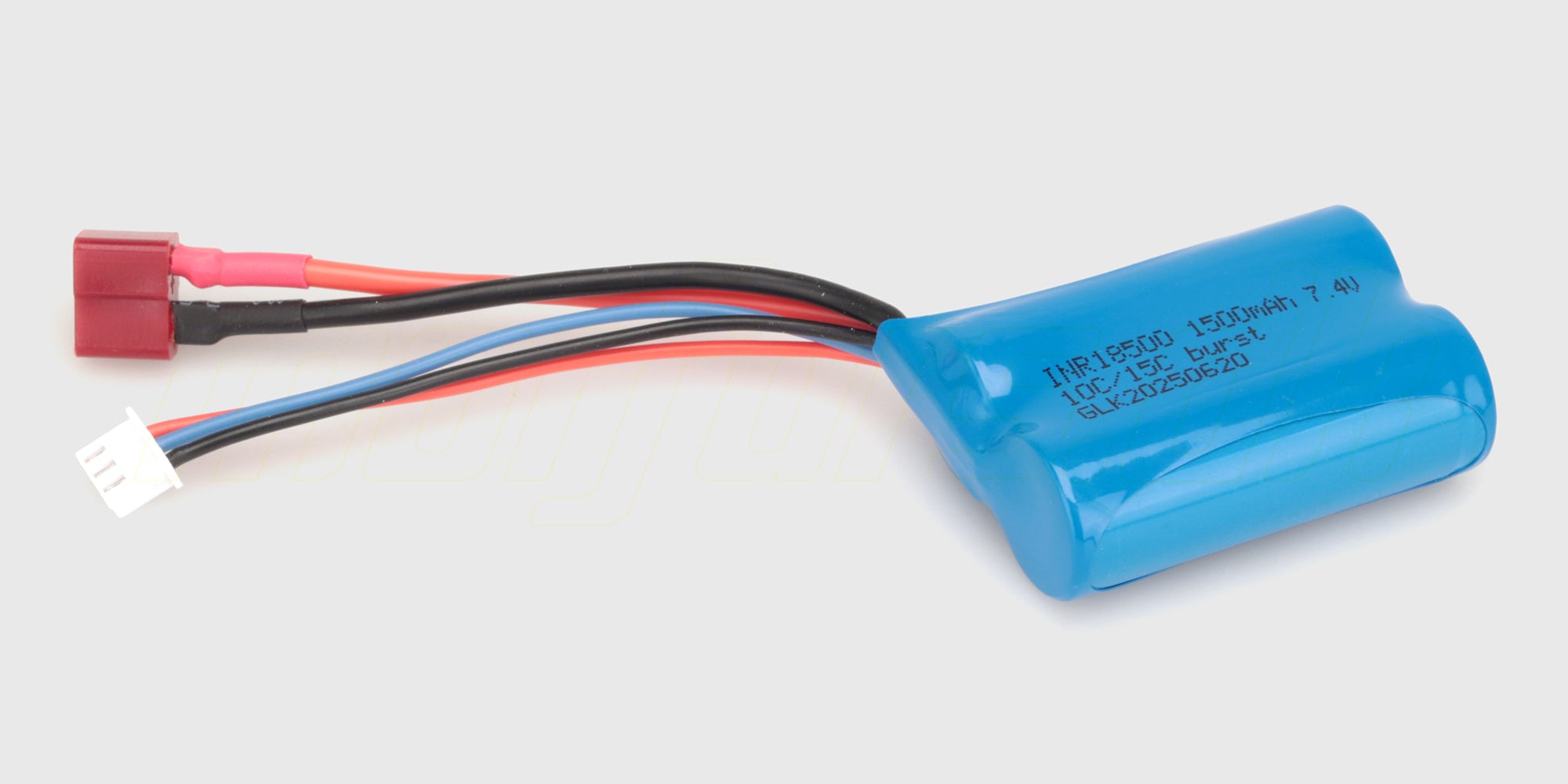 Genopladeligt 7,4V Li-ion 1500mAh batteri i størrelse 18500 til fjernstyrede biler.