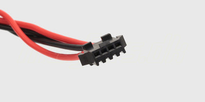 Sort 7,4V Li-ion batteri med hvidt stik til Hunter MT10 fjernstyret bil.