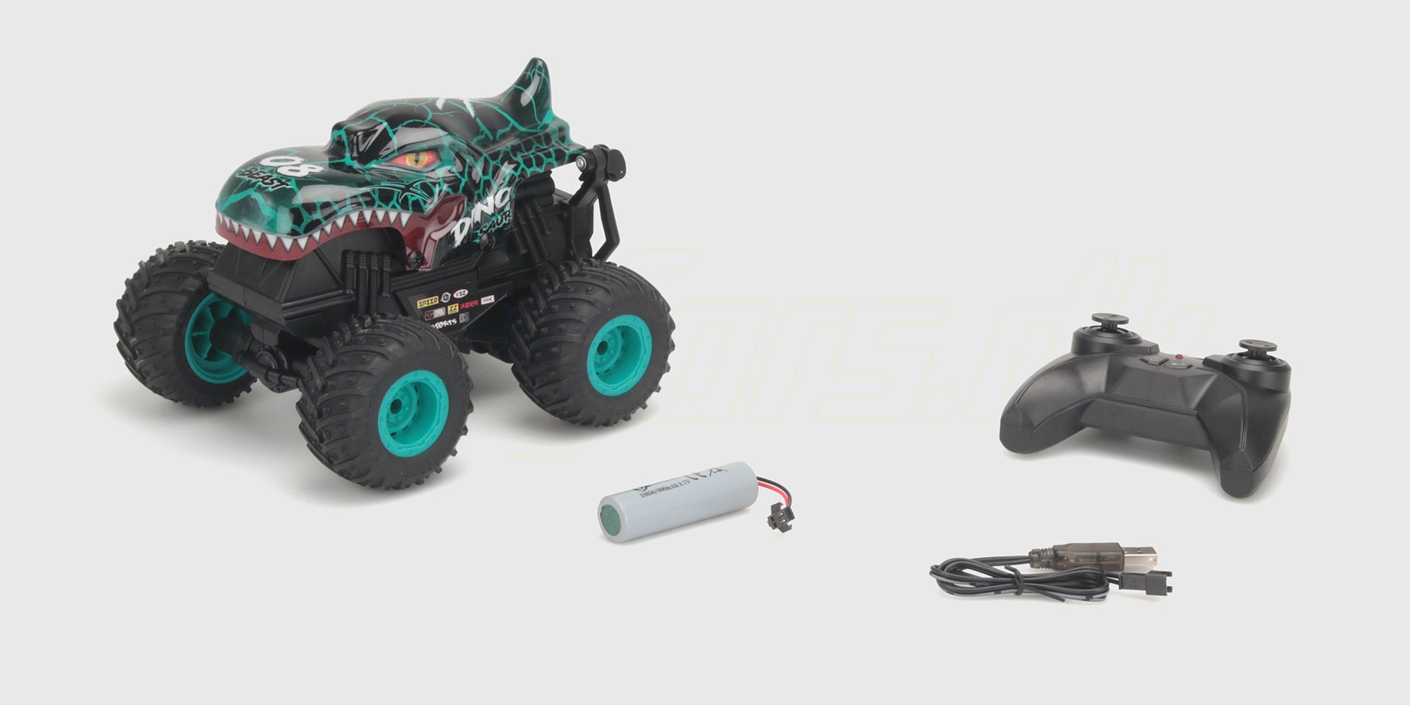 Firedance Stunt Truck fjernstyret bil med orange karrosseri og store dæk til stunts og offroad kørsel.