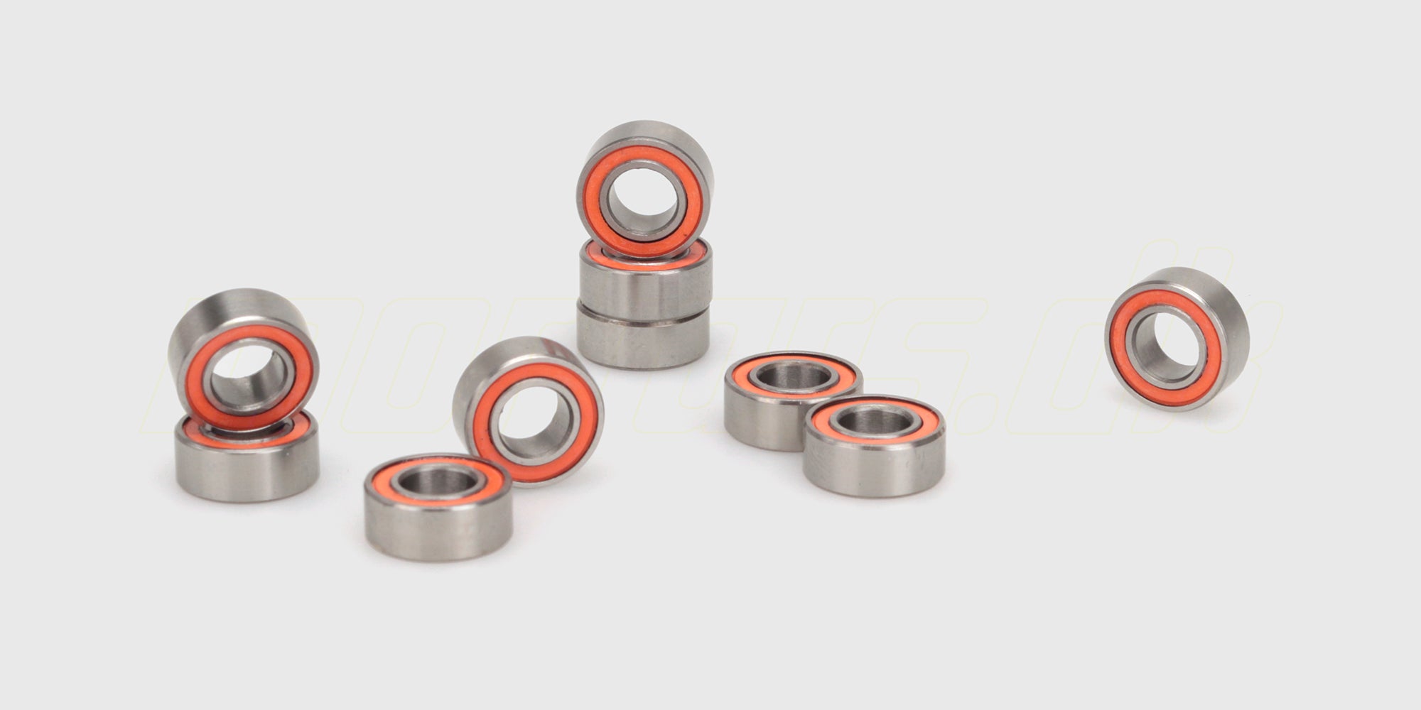 To stk. 5x10x4 mm kuglelejer med blå gummitætning til brug i fjernstyrede biler.