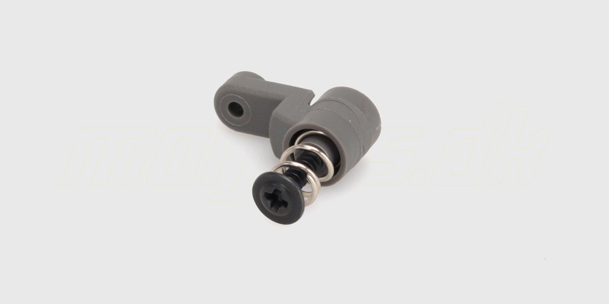 Sort HyperGo servo saver assembly i plast til styring af MJX fjernstyrede biler.