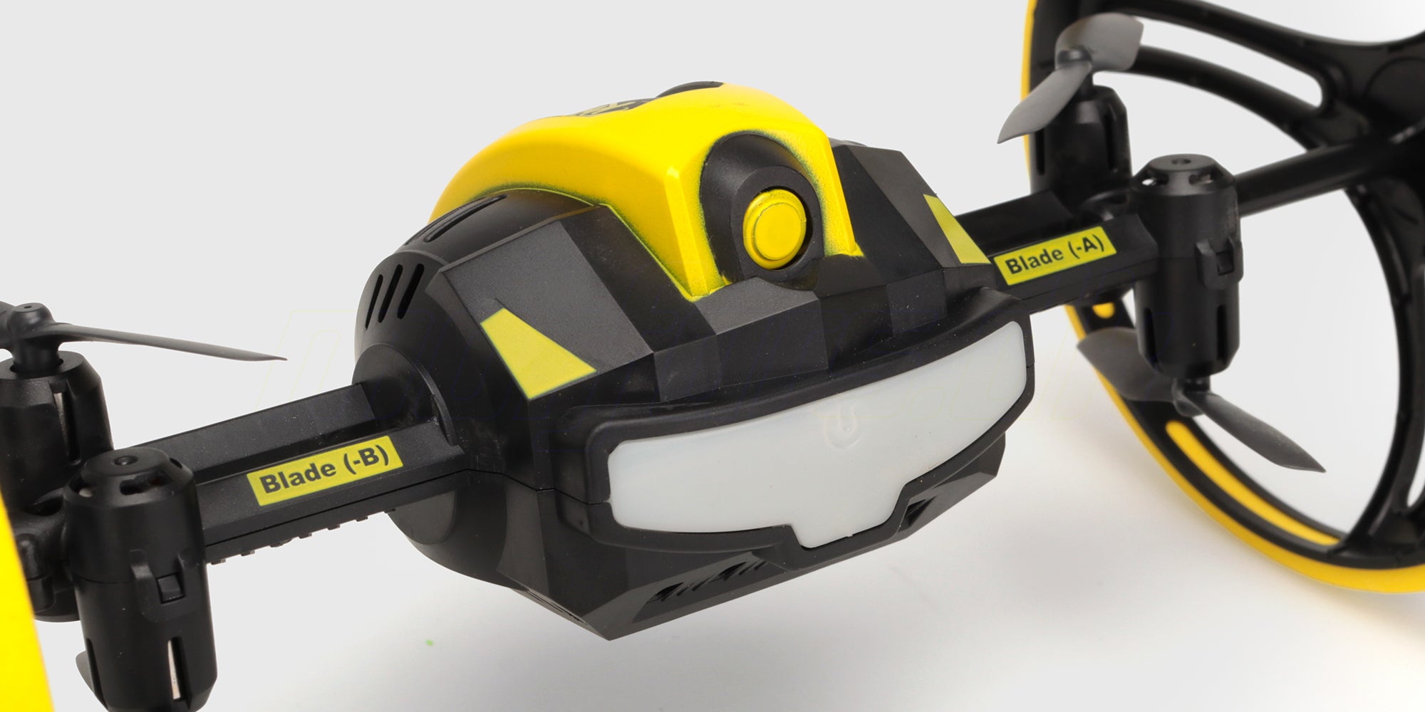 Nærbillede af kabine og LED-lys på Rolling Drone