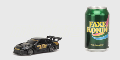 Mini BTD størrelses sammenligning med en dåse