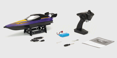 Shadow Storm med fjernbetjening, batteri, USB-ladekabel og tilbehør