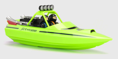 Hvid og rød Storm V8 Superboat fjernstyret båd med detaljeret cockpit sejlende hurtigt på vandet.