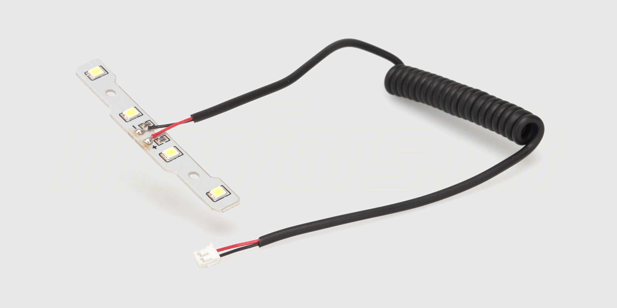 Sort Tornado Body Light Bar med hvide LED-lys til montering på karrosseriet af en fjernstyret bil.