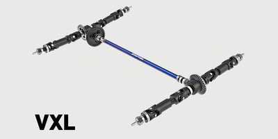 Traxxas Ford Fiesta ST Rally fjernstyret bil med kraftig brushless motor set skråt forfra.