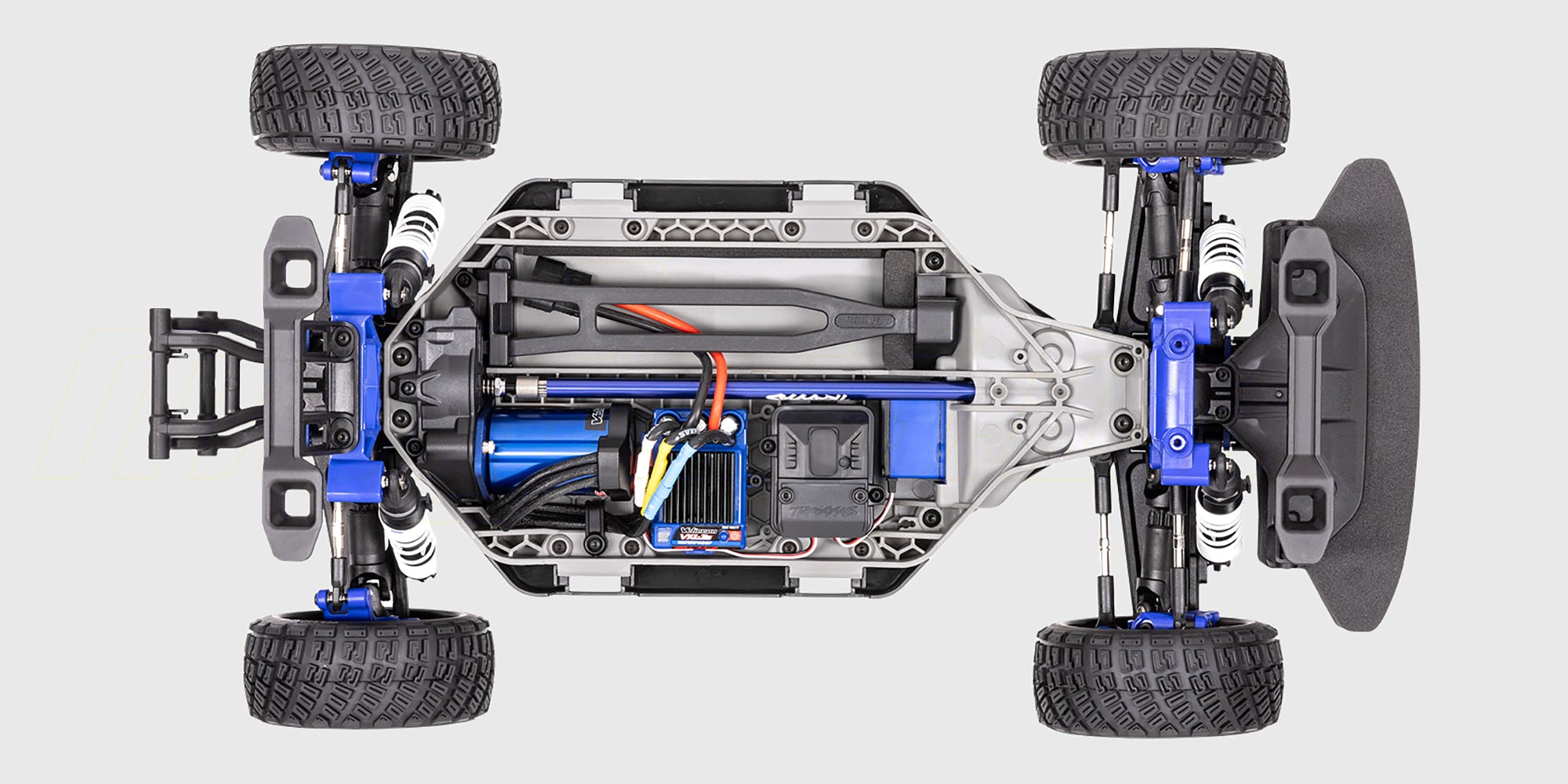 Ford Fiesta ST Rally Brushless fjernstyret bil fra Traxxas med realistisk rally-karrosseri og offroad-dæk.