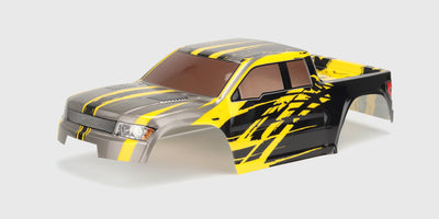 Sort Volcano XP4 karrosse i robust plast til fjernstyret bil.