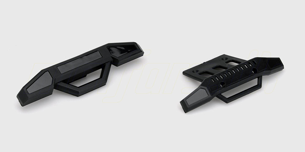 Sort for- og bagkofanger sæt i plast til Hammer fjernstyret bil vist på hvid baggrund.