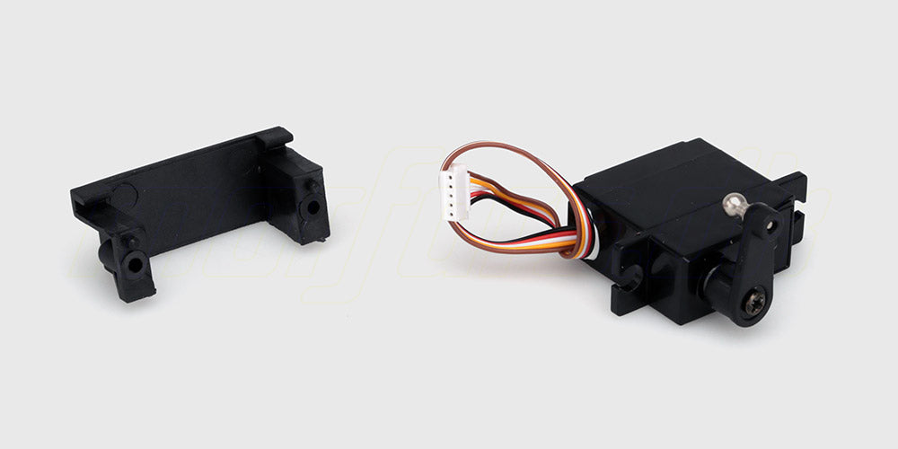 Sort Z06 servo med fem ledninger og hvidt stik til WLtoys 144001 fjernstyret bil.