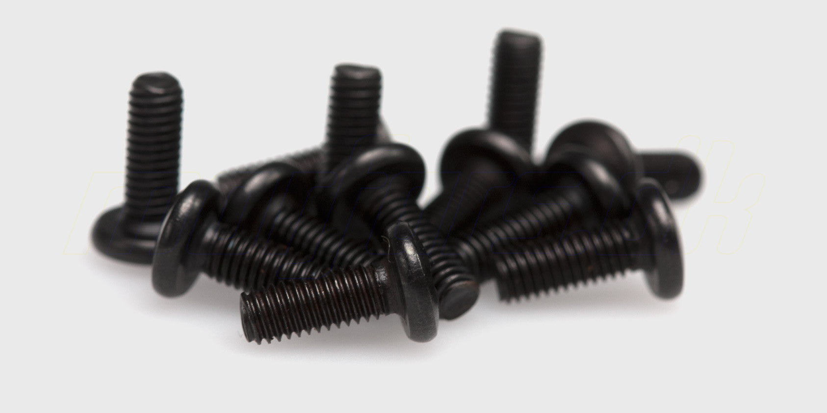 Rundhovedet maskinskrue med 3x8 mm gevind i metal til montering af RC-dele.