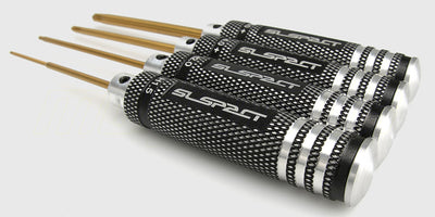 Komplet RC Tech Tools værktøjssæt i fuld størrelse med unbrakonøgler og topnøgler til fjernstyrede biler.