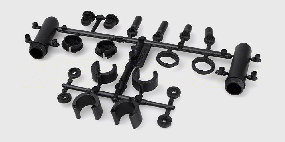 Reservedelssæt til støddæmpere med gummiringe og plastdele til fjernstyret bil.