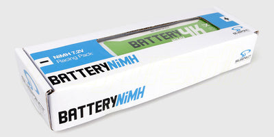 Kraftfuld 7,2V 4000mAh NiMH batteripakke til fjernstyret bil med hvidt Tamiya-stik og rødt omslag.