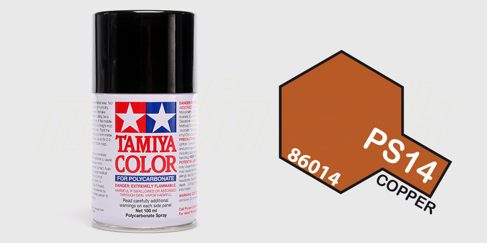 Tamiya Color PS-14 kobber spraymaling til lexan karosserier på fjernstyrede biler.