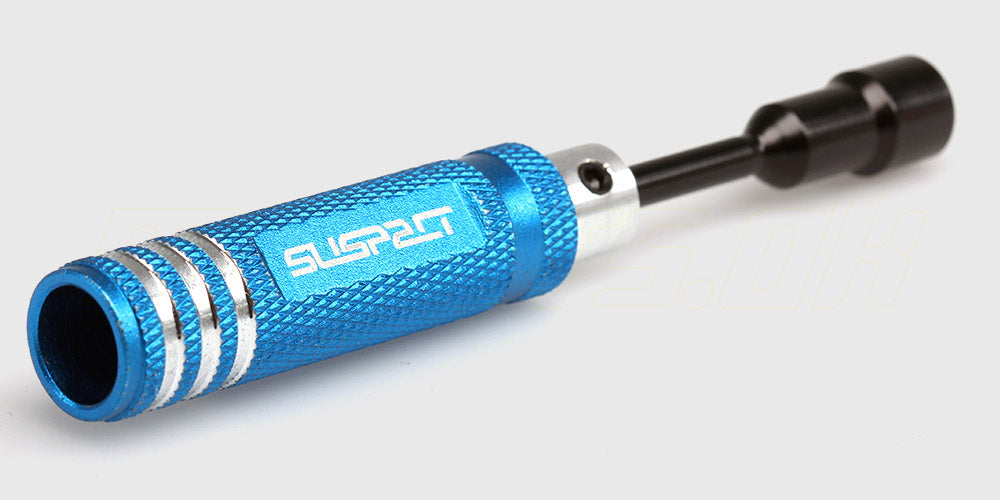 Sæt med fire unbraconøgler fra RC Tech Tools med ergonomiske sorte håndtag til reparation af fjernstyrede biler.