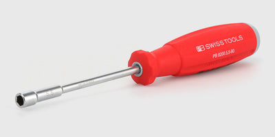 SwissGrip topskruetrækker med ergonomisk sort og gult håndtag til præcis montering af møtrikker på fjernstyrede biler.